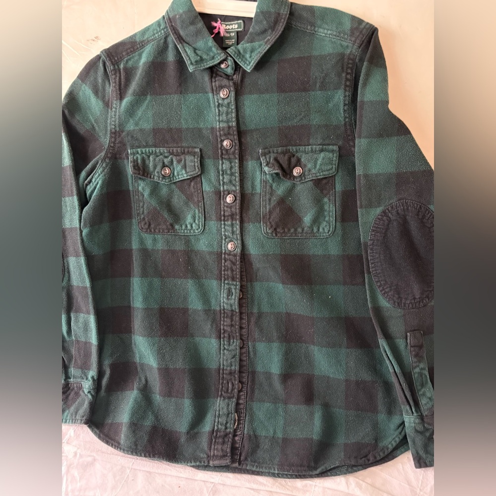 Roots Green and Black Checkered Men's Shirt
